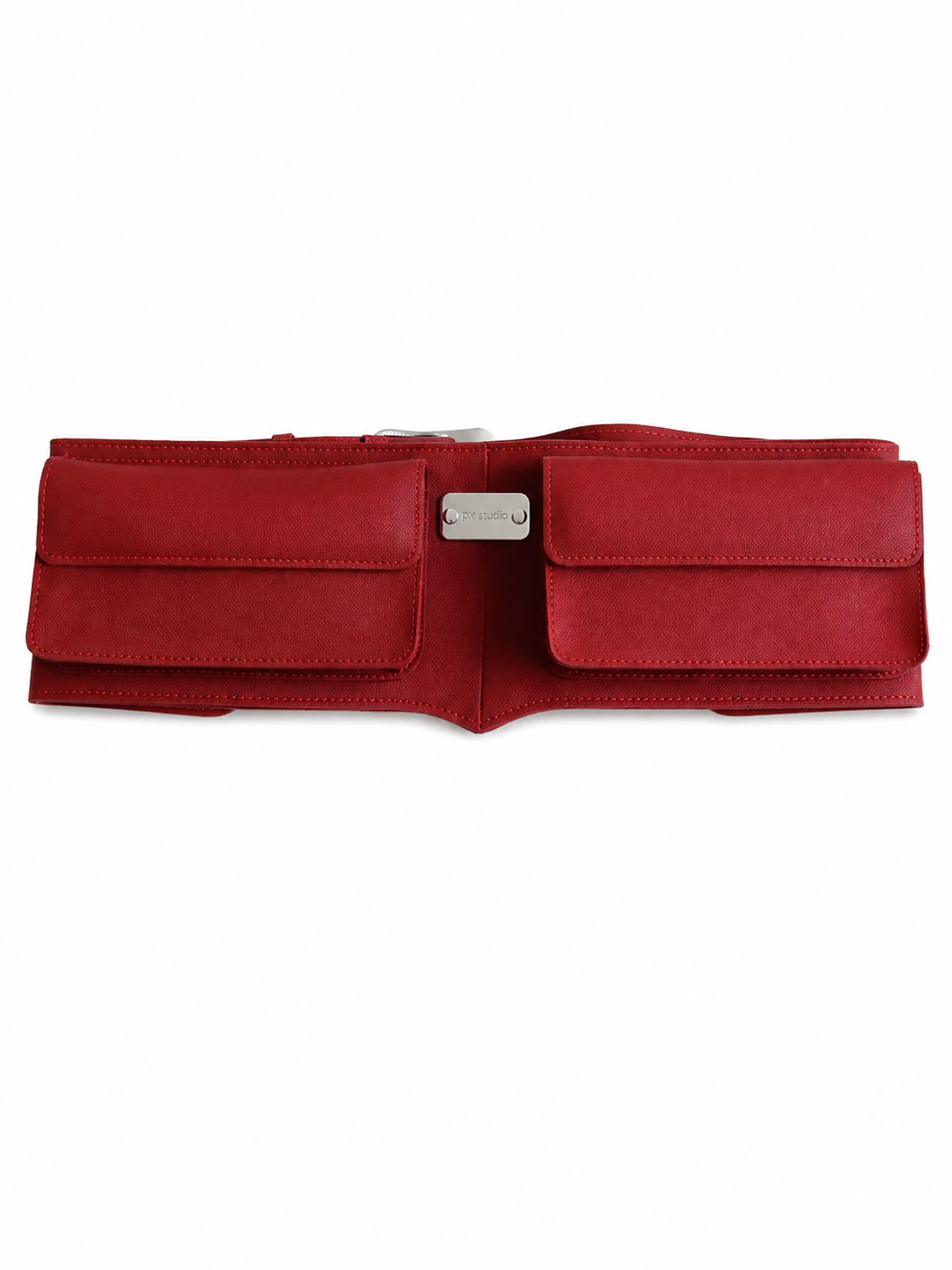 LEATHER BELT BAG RED