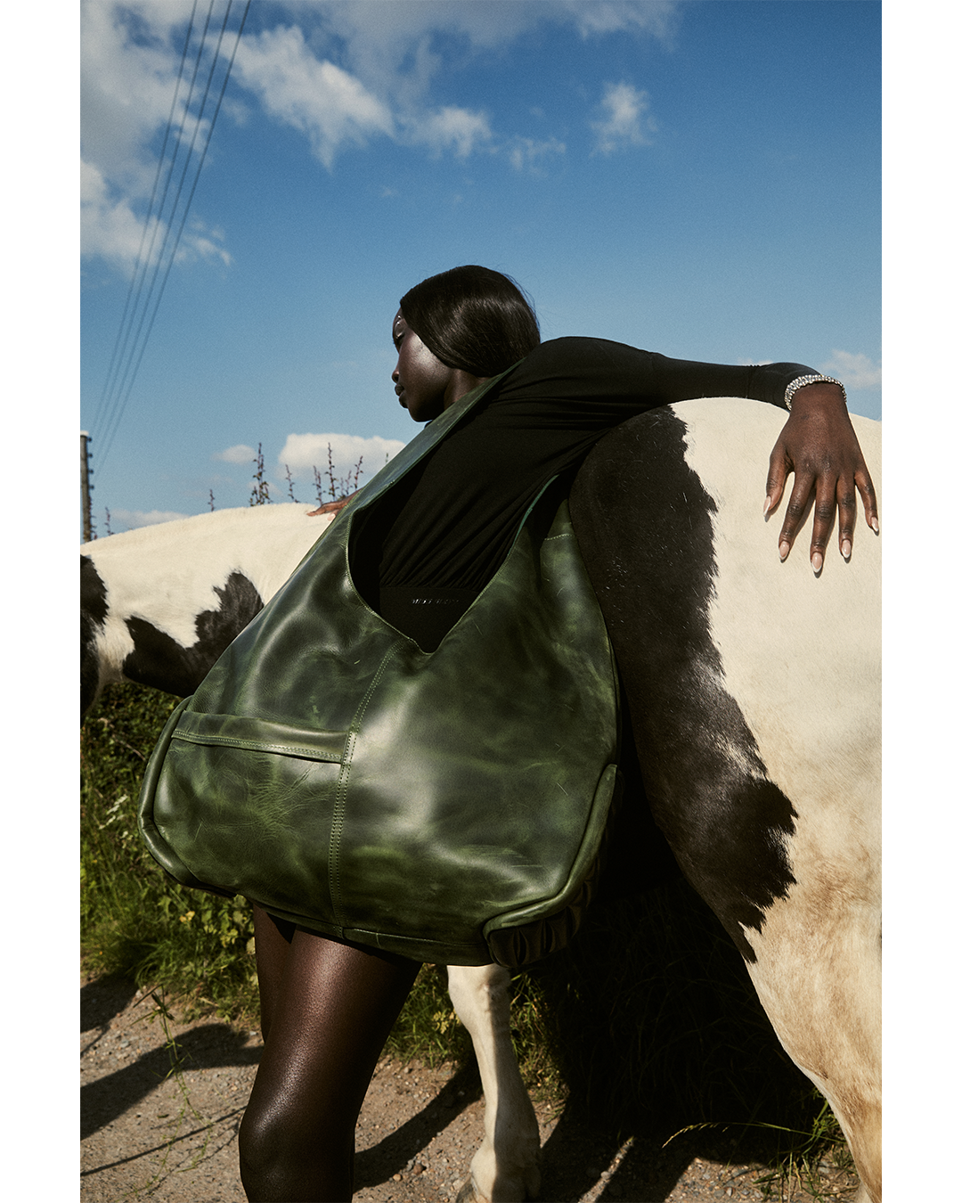 MOTO LEATHER BAG GREEN