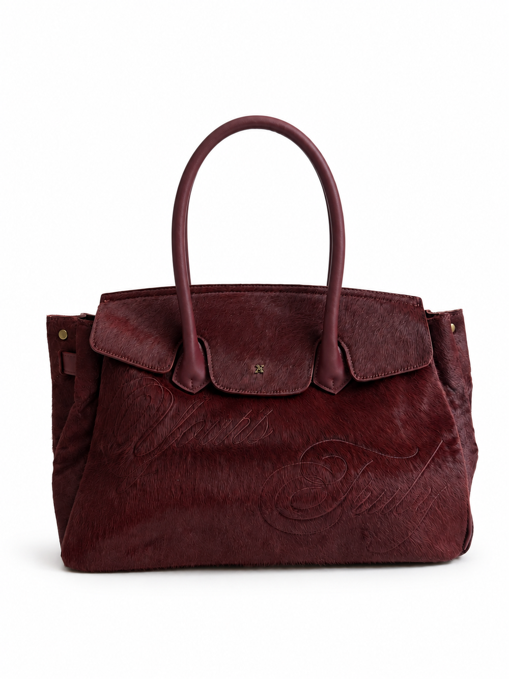 COWHIDE CARRYALL MAROON
