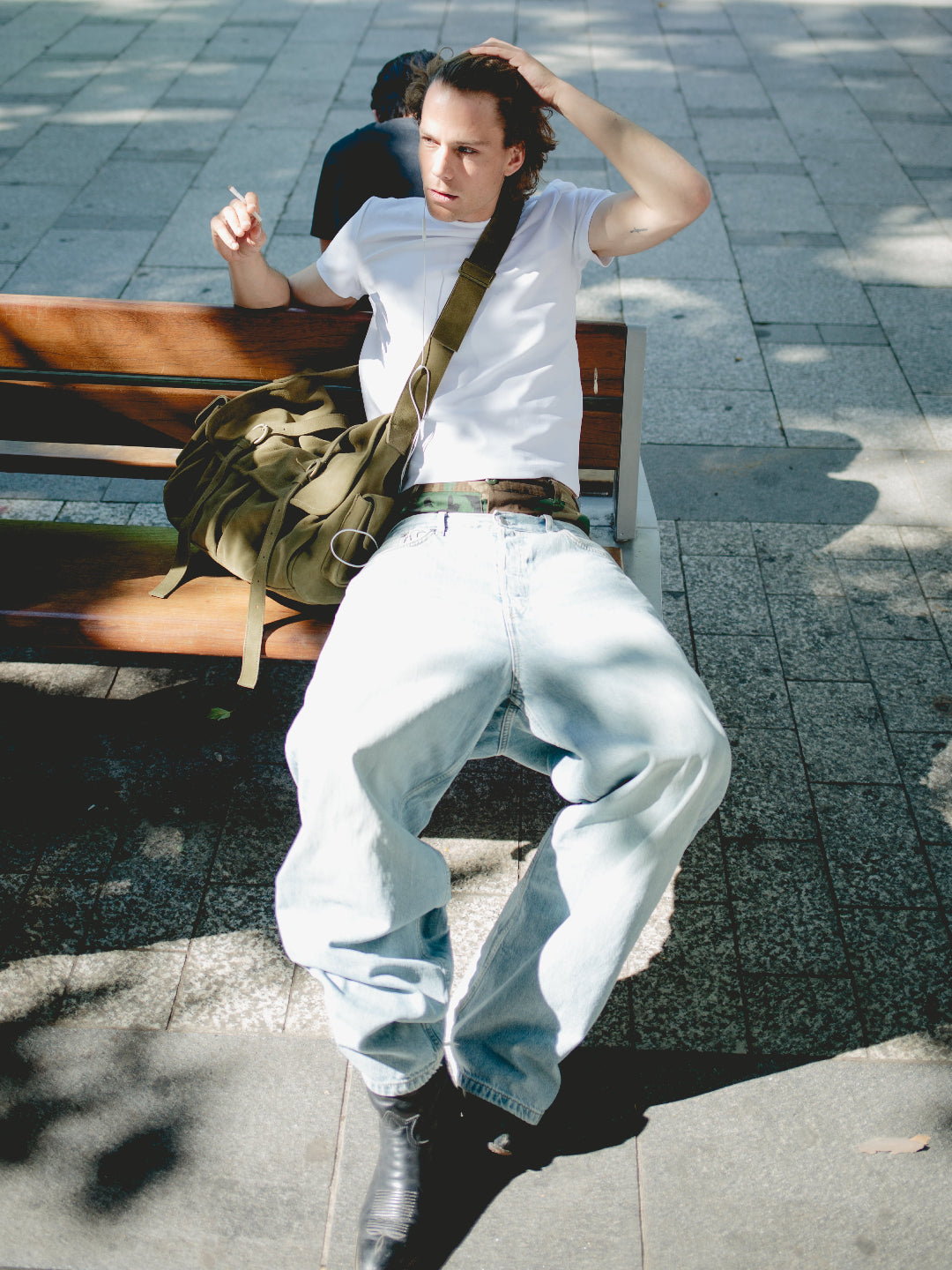FREDDY SUEDE MESSENGER KHAKI