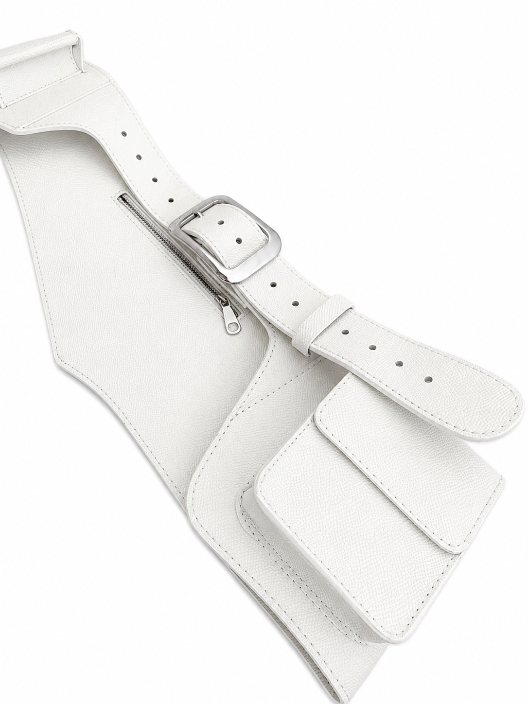 LEATHER BELT BAG WHITE