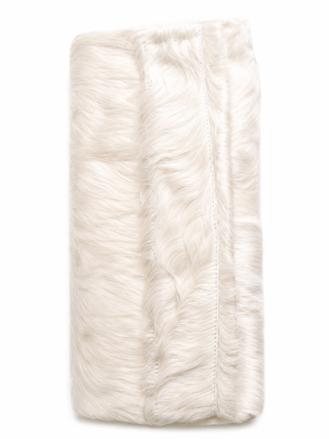PILLOW COWHIDE CLUTCH WHITE