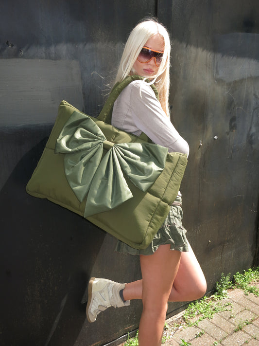 BOW TOTE KHAKI