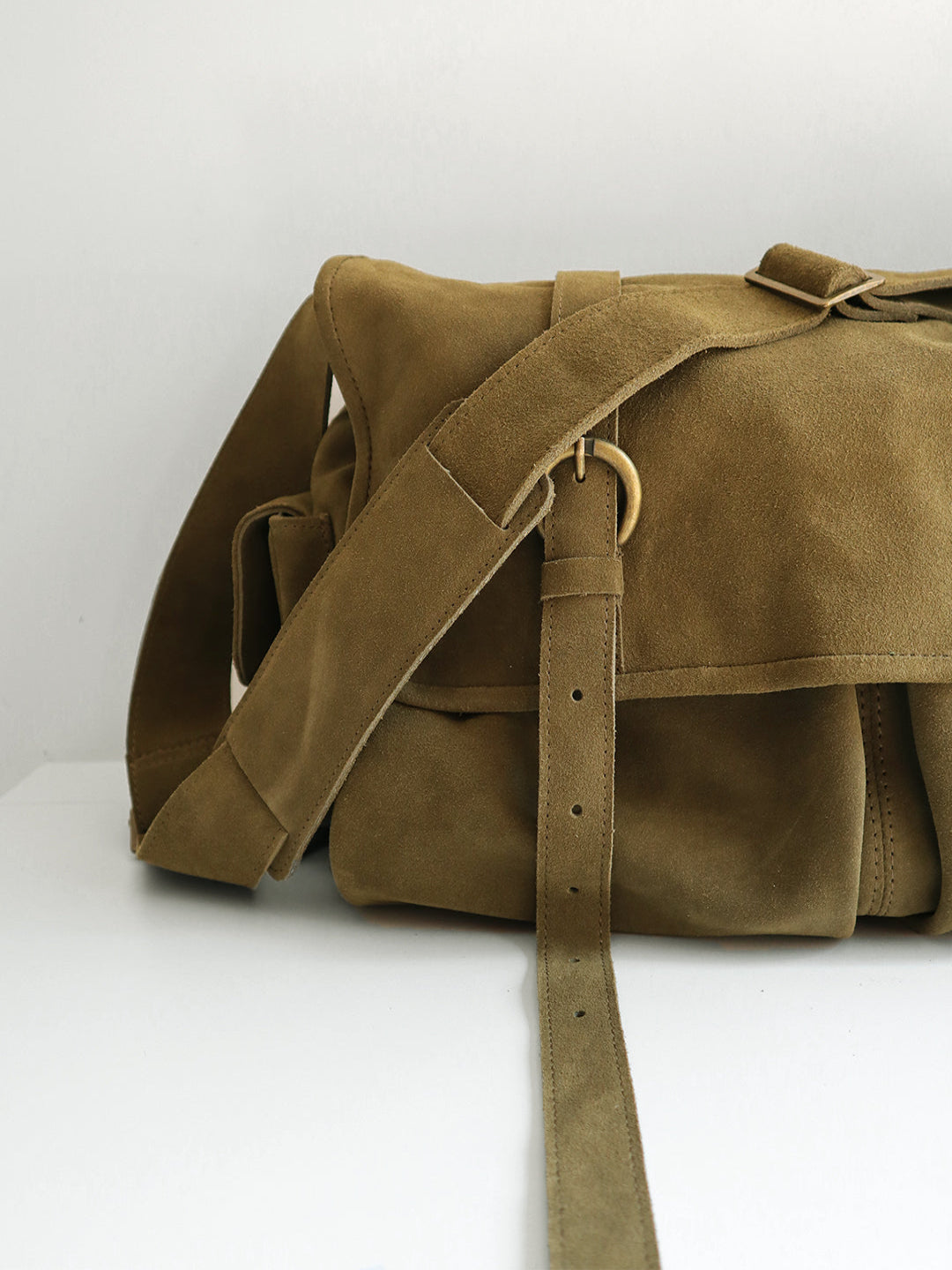 FREDDY SUEDE MESSENGER KHAKI