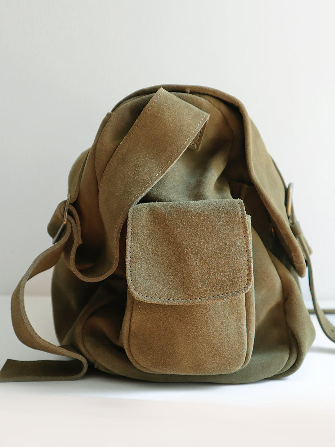 FREDDY SUEDE MESSENGER KHAKI