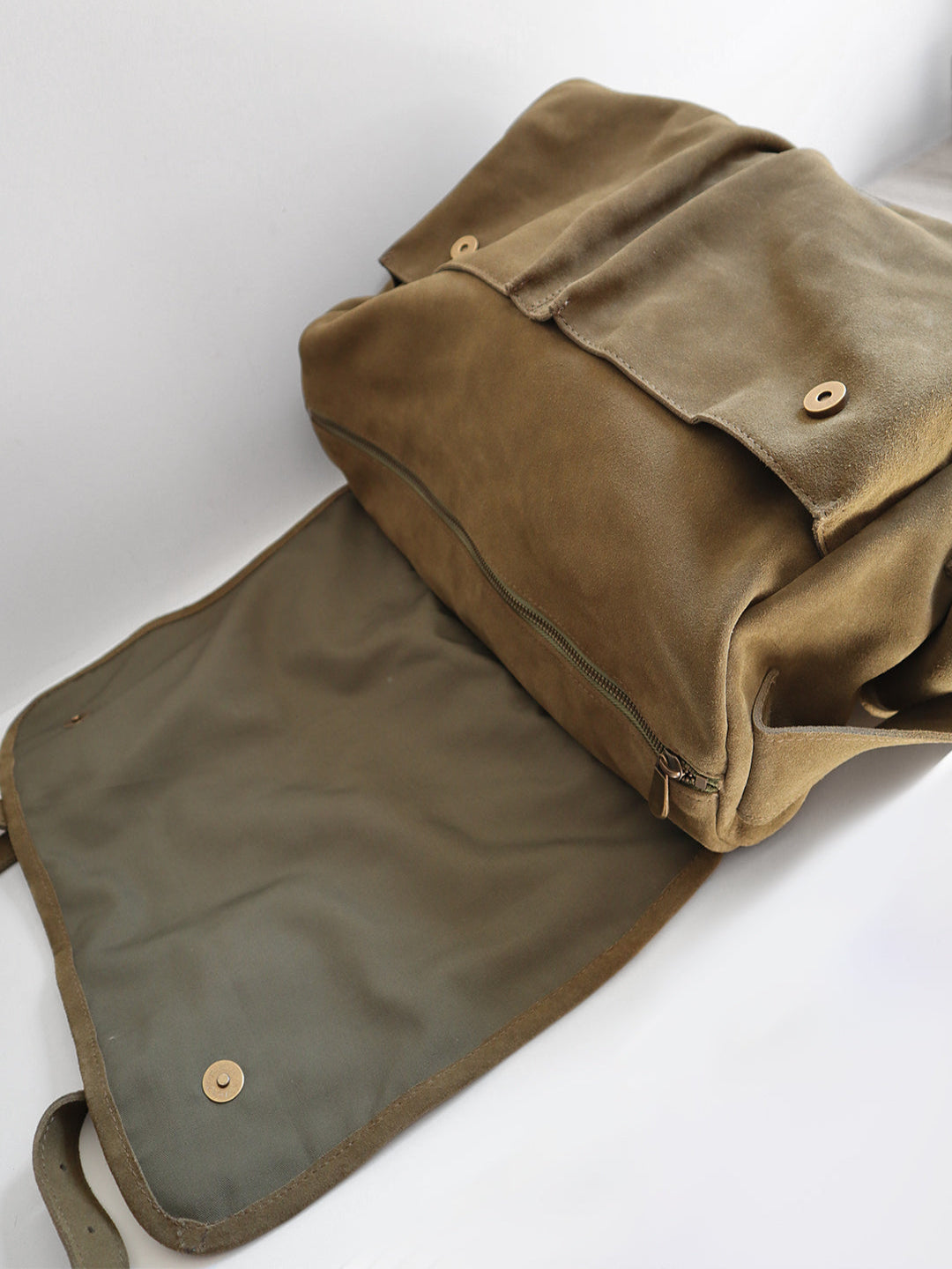 FREDDY SUEDE MESSENGER KHAKI