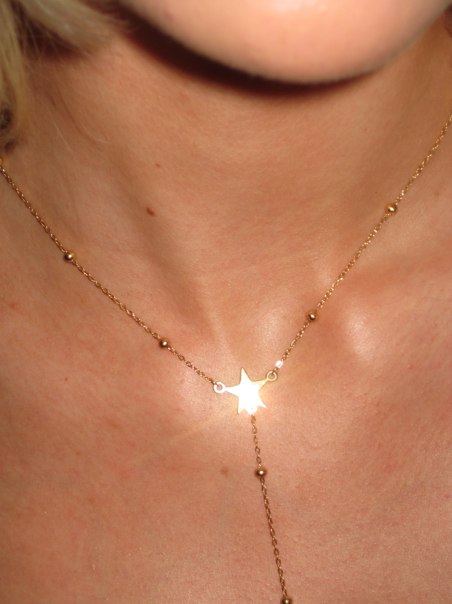X ROSARY NECKLACE GOLD