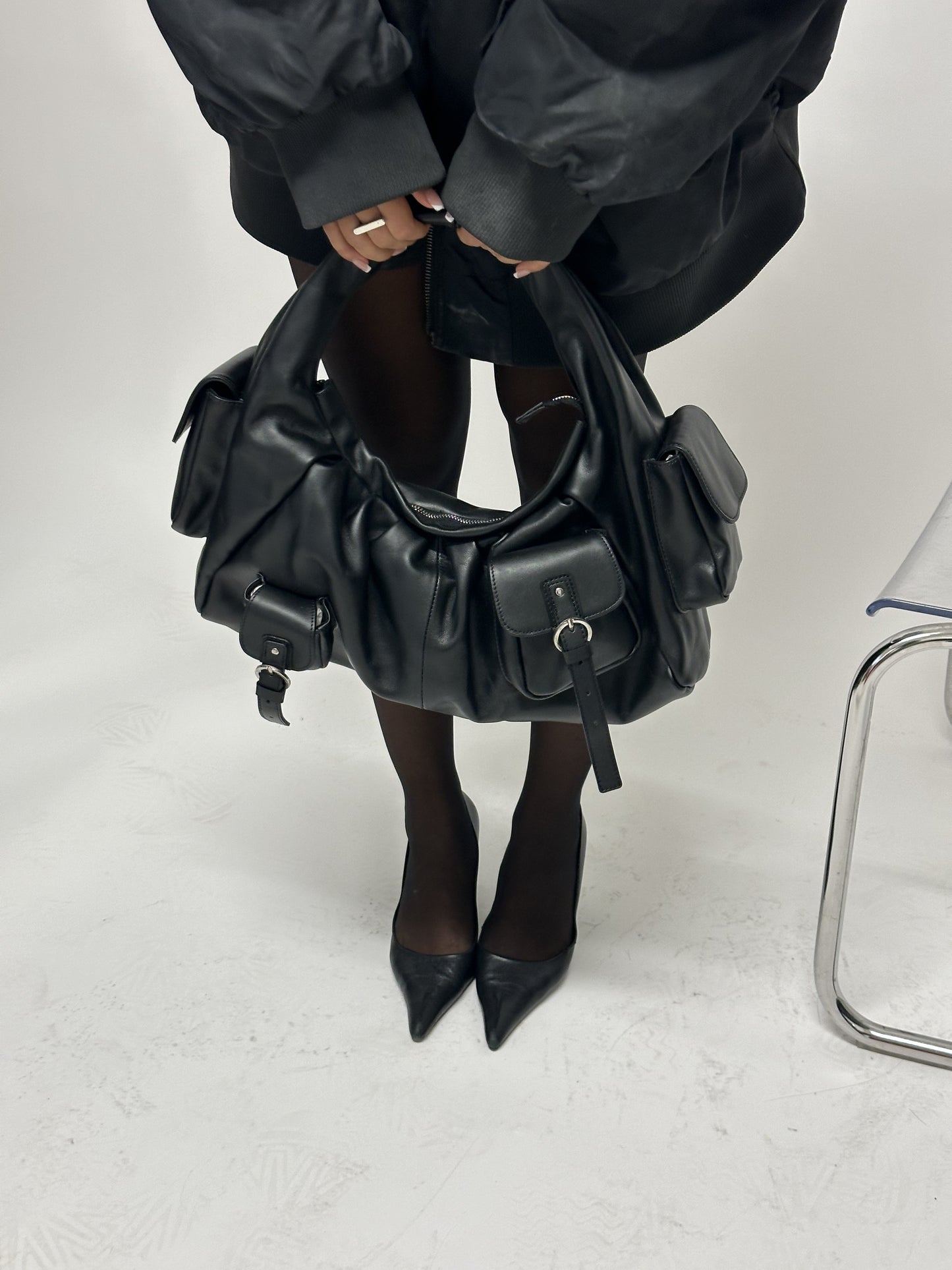 BETTY LEATHER BAG BLACK