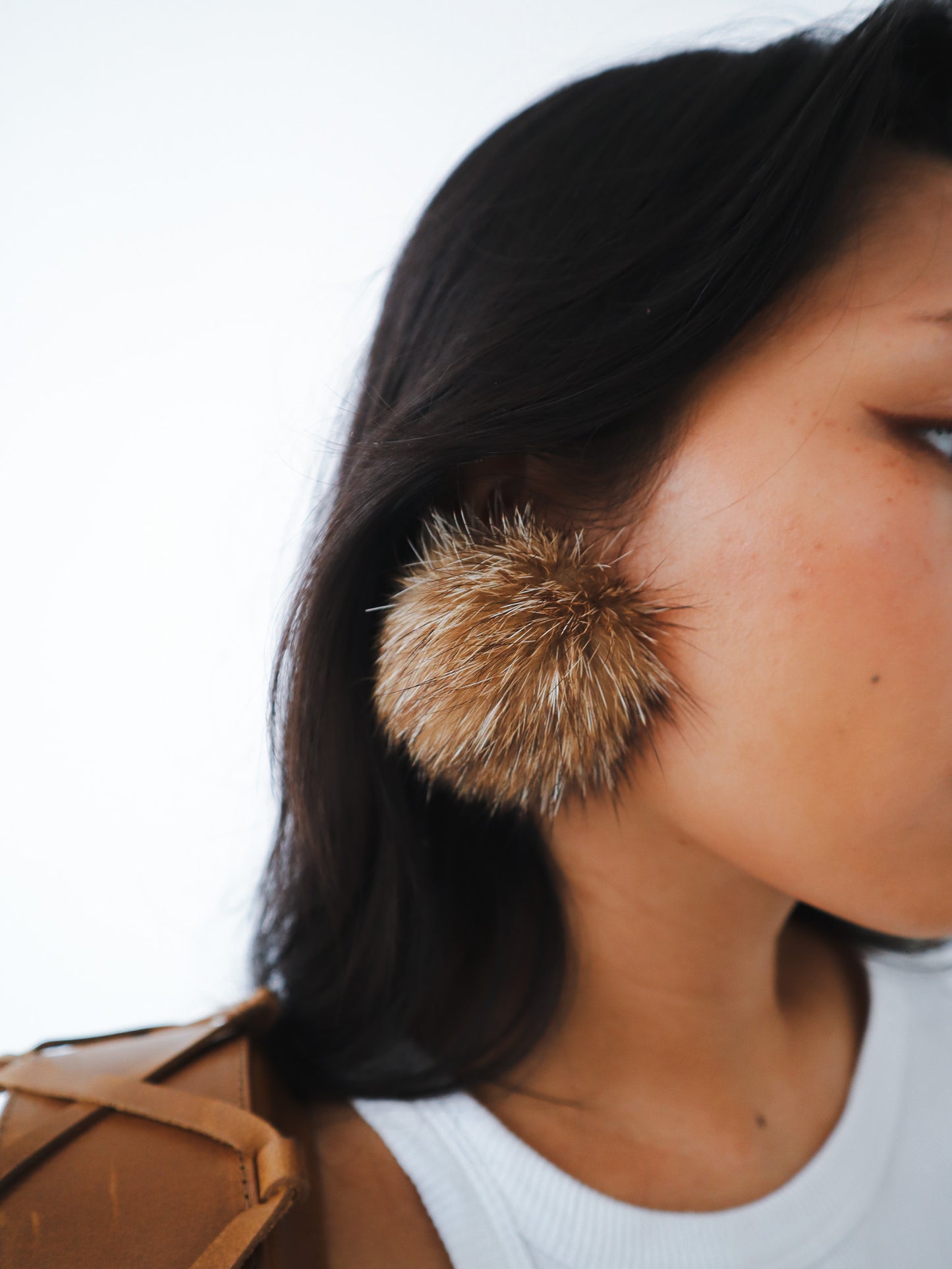 YETI FAUX FUR EARRINGS