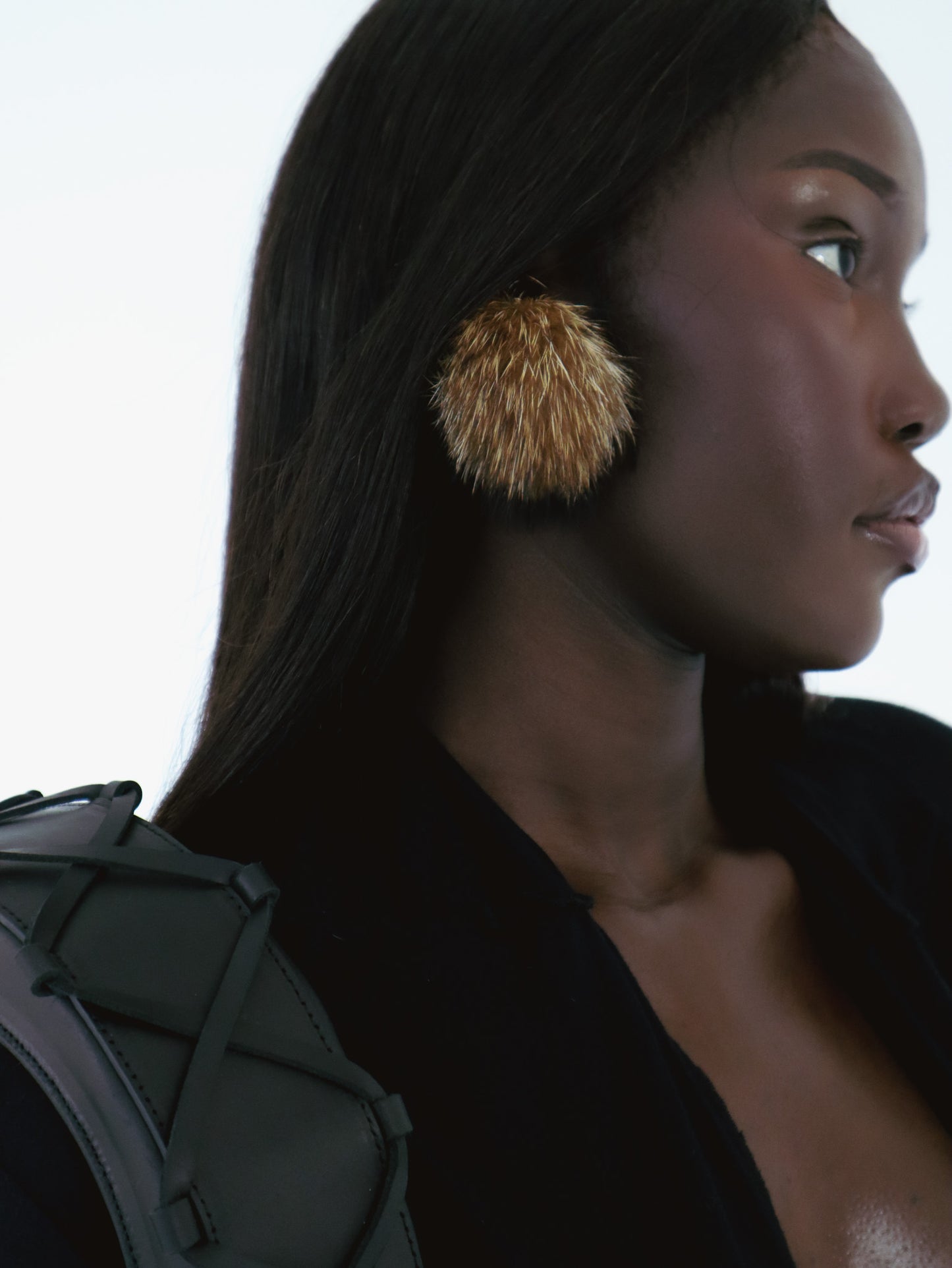 YETI FAUX FUR EARRINGS