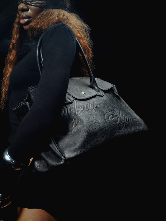 LEATHER CARRYALL BLACK