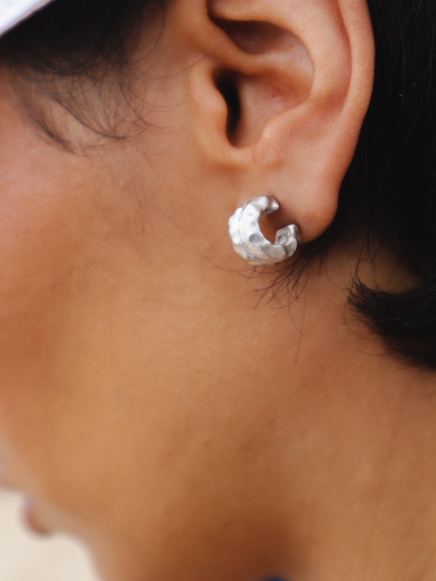 DOUBLE HOOP EARRINGS SILVER (MINIS)