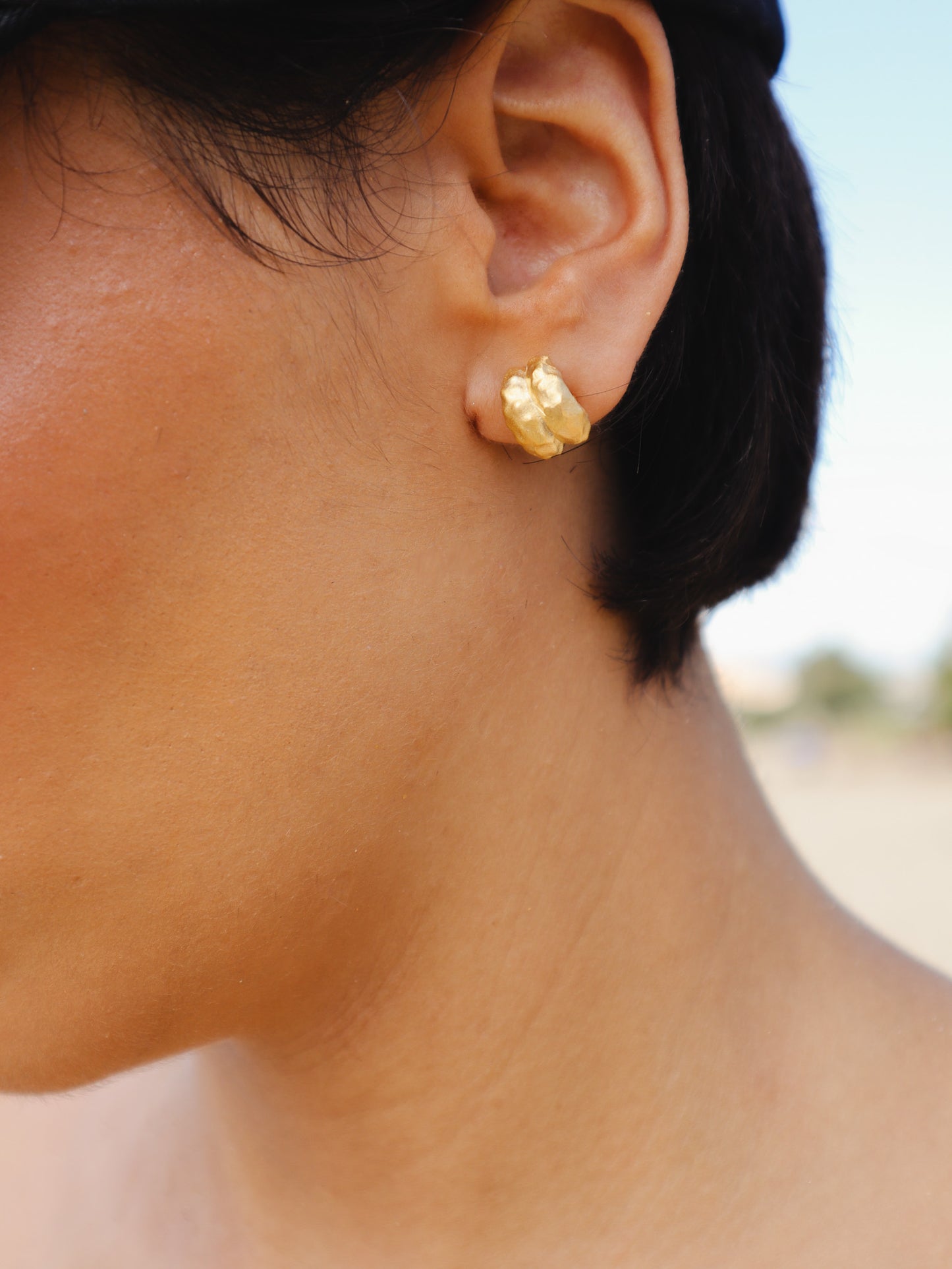 DOUBLE HOOP EARRINGS GOLD (MINIS)