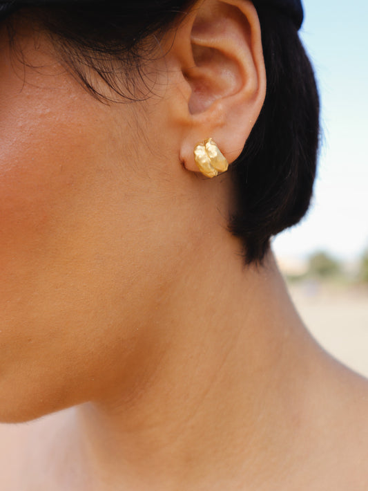 DOUBLE HOOP EARRINGS GOLD (MINIS)