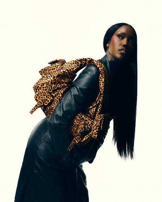 BETTY LEATHER BAG LEOPARD