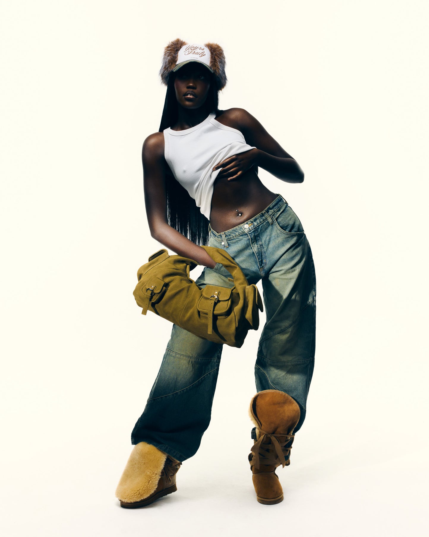 BETTY SUEDE BAG KHAKI