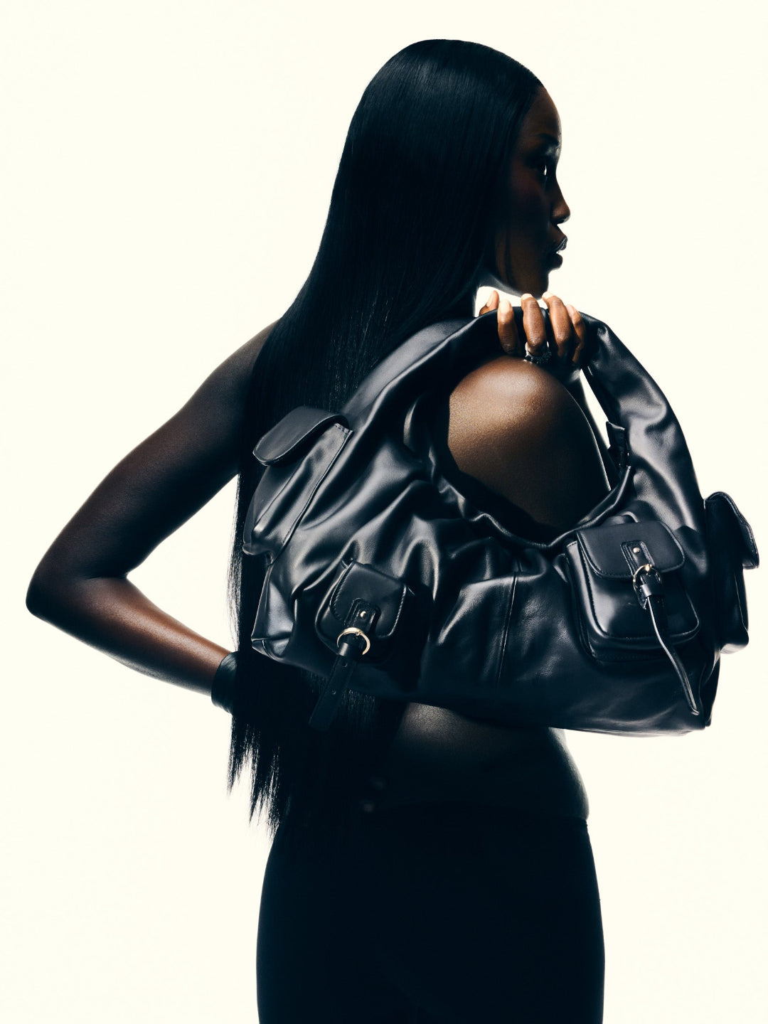 BETTY LEATHER BAG BLACK