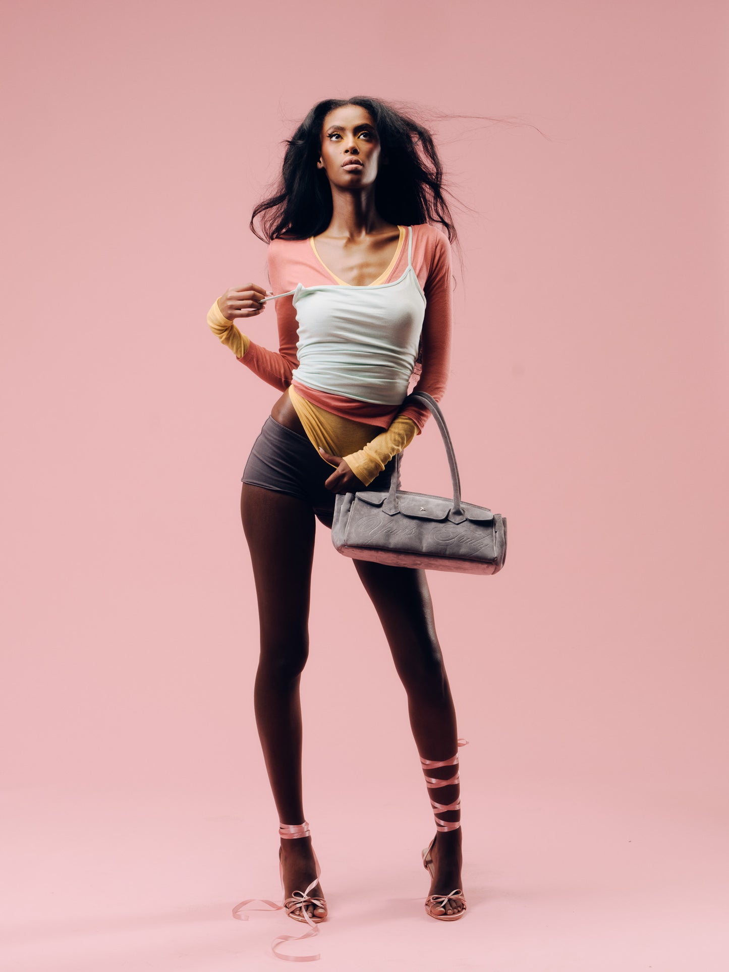 SUEDE CARRYALL MINI GREY