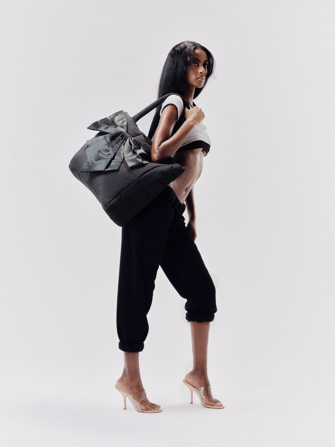 BOW TOTE BLACK