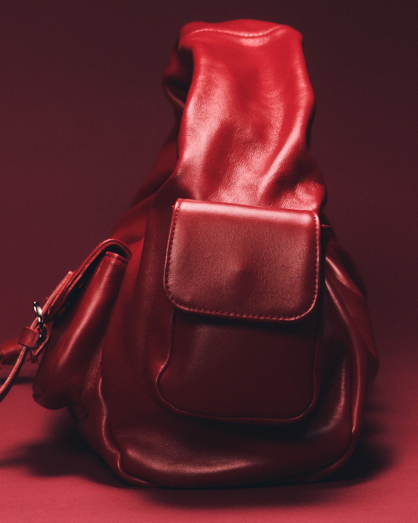 BETTY LEATHER BAG RED