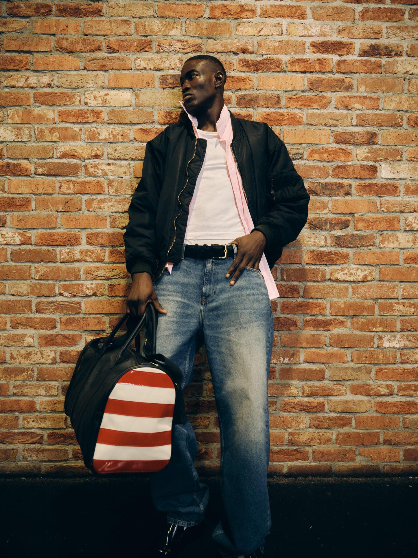 STARS & STRIPES LEATHER DUFFLE