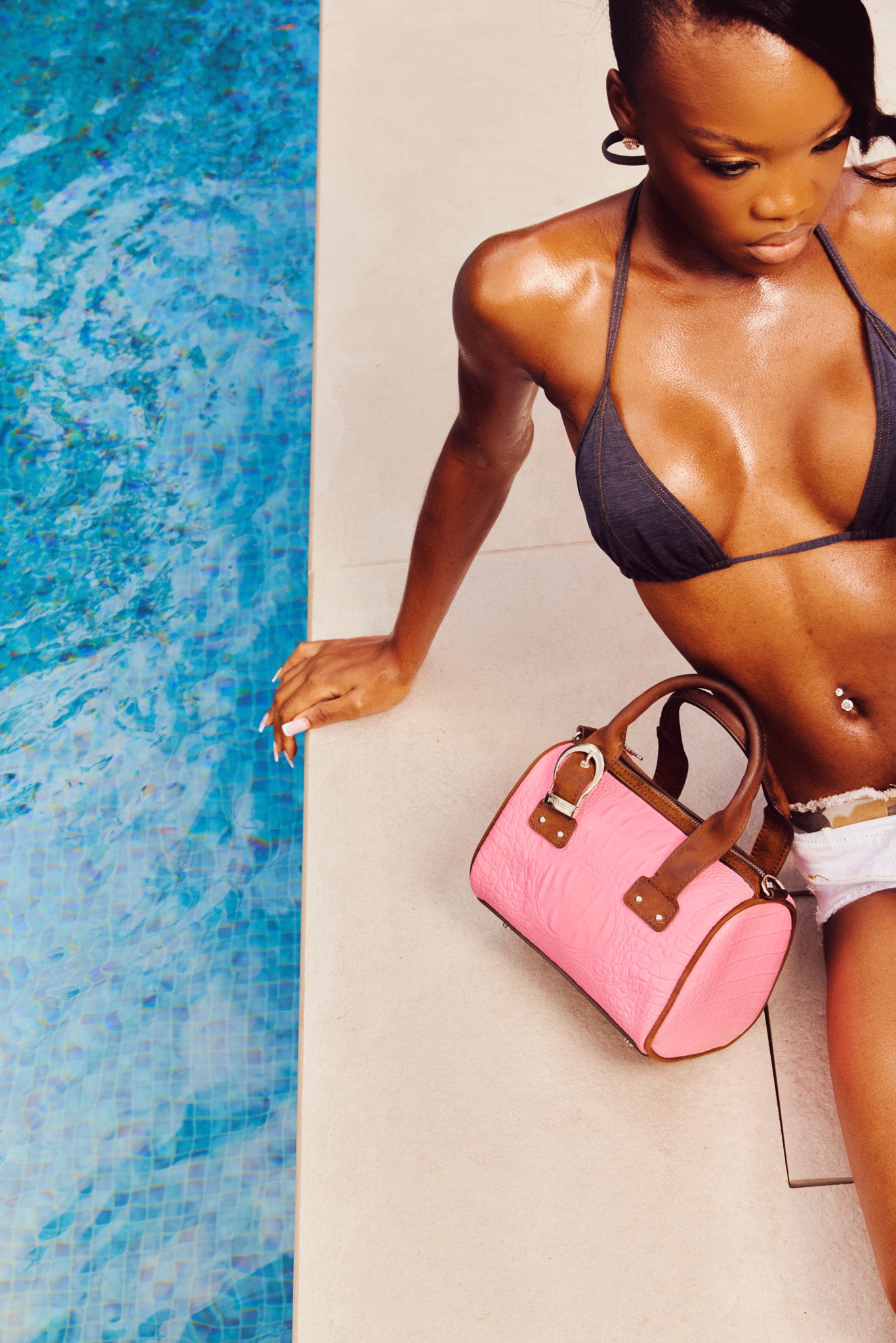 JANE BAG MINI CROC PINK