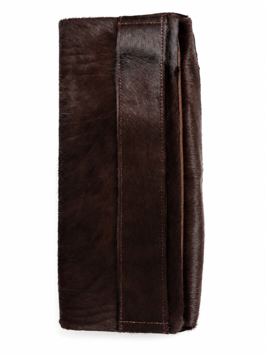 PILLOW COWHIDE CLUTCH BROWN
