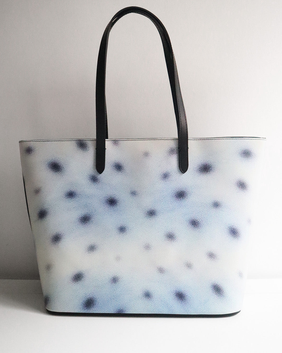 LEATHER AIRBRUSH TOTE BAMBI BLUE