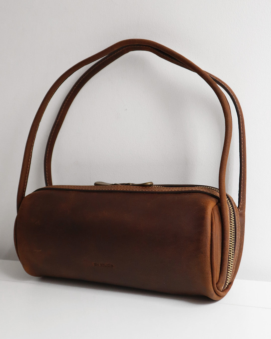 BULLET LEATHER BAG BROWN