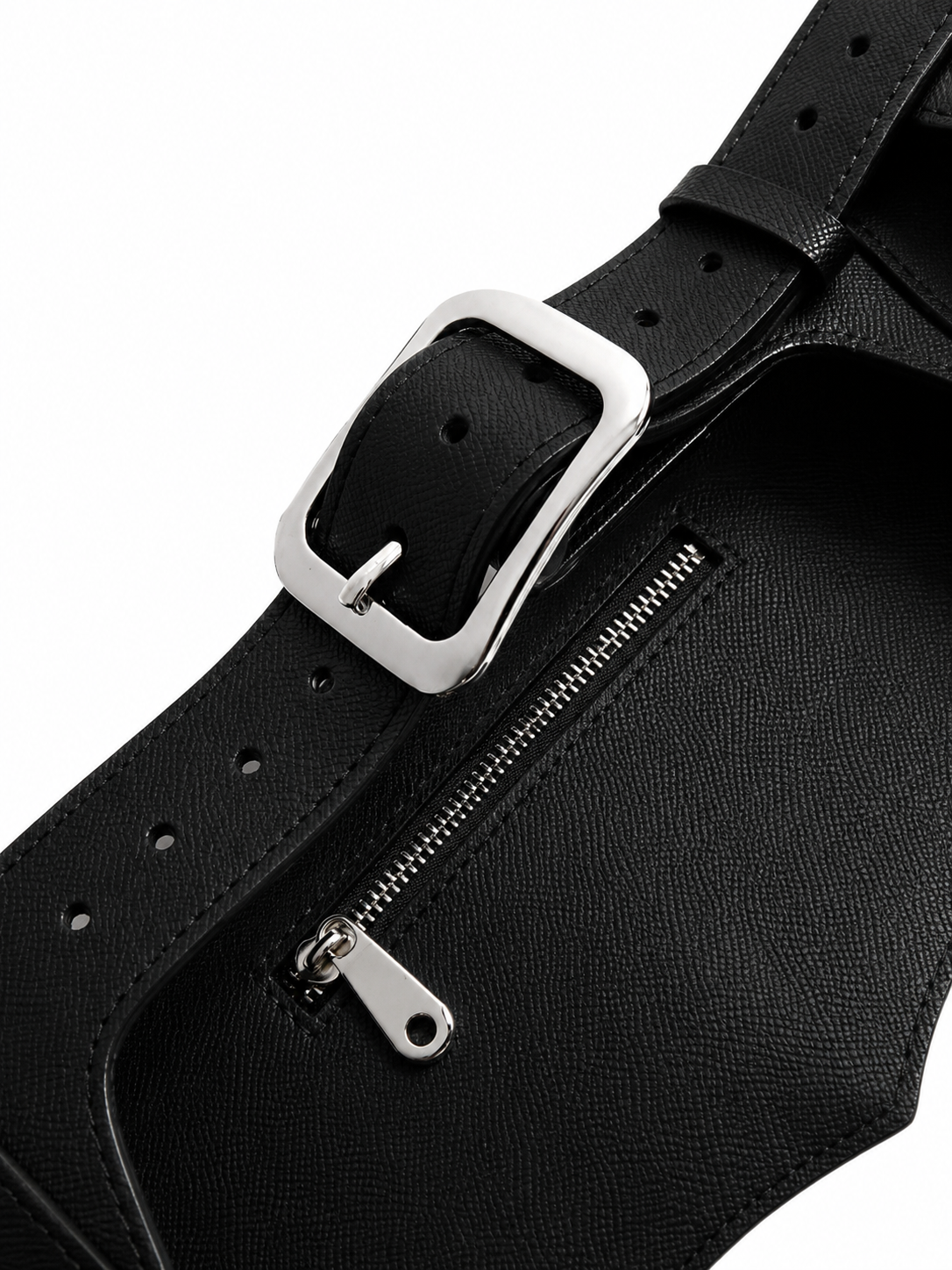 LEATHER BELT BAG BLACK