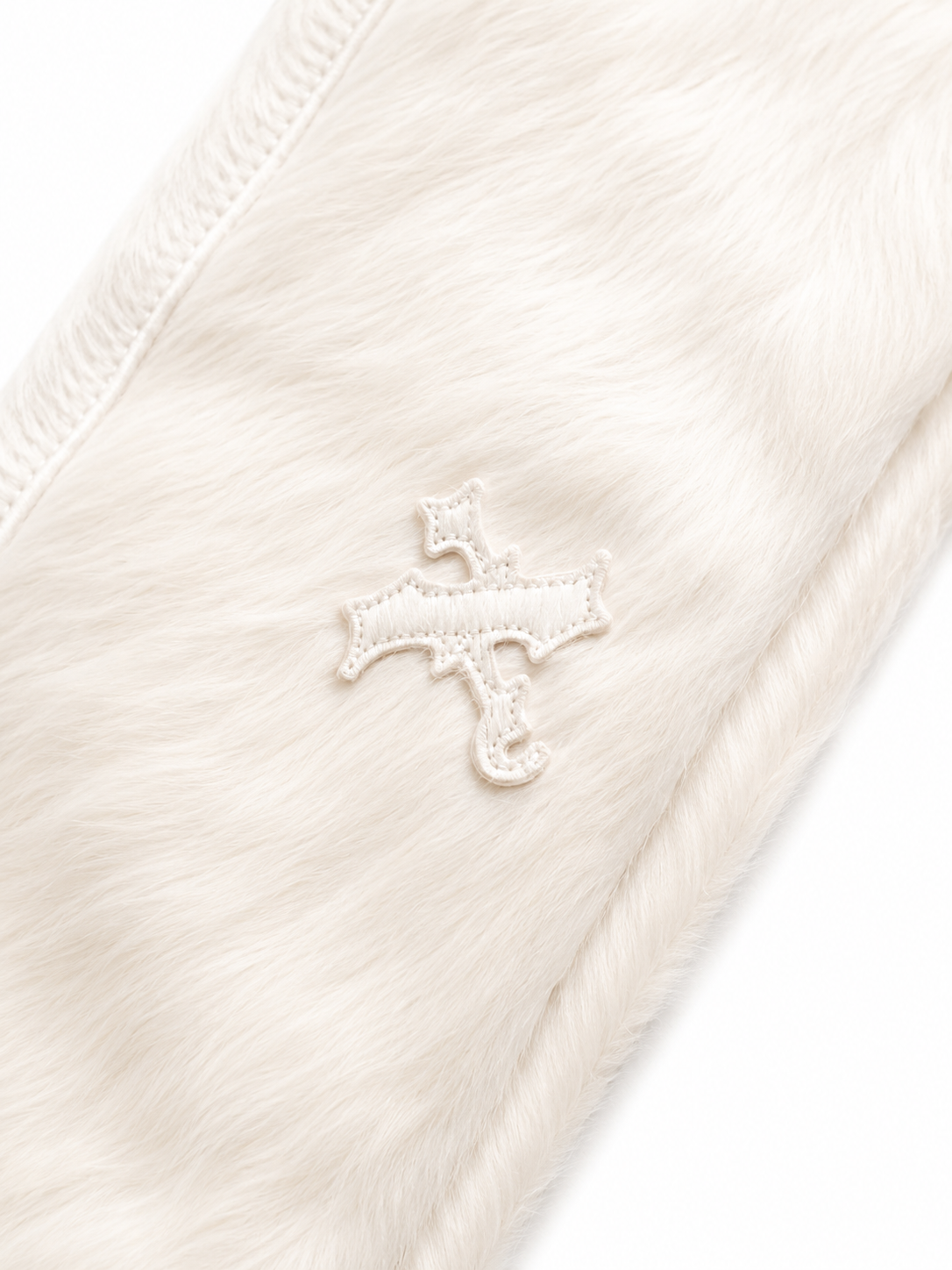 PILLOW COWHIDE CLUTCH WHITE
