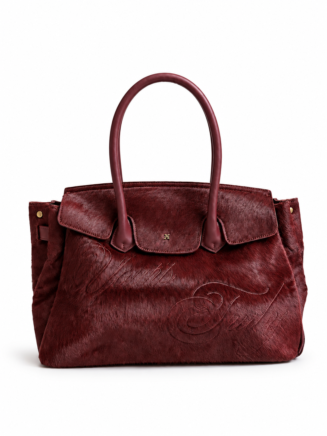 COWHIDE CARRYALL MAROON
