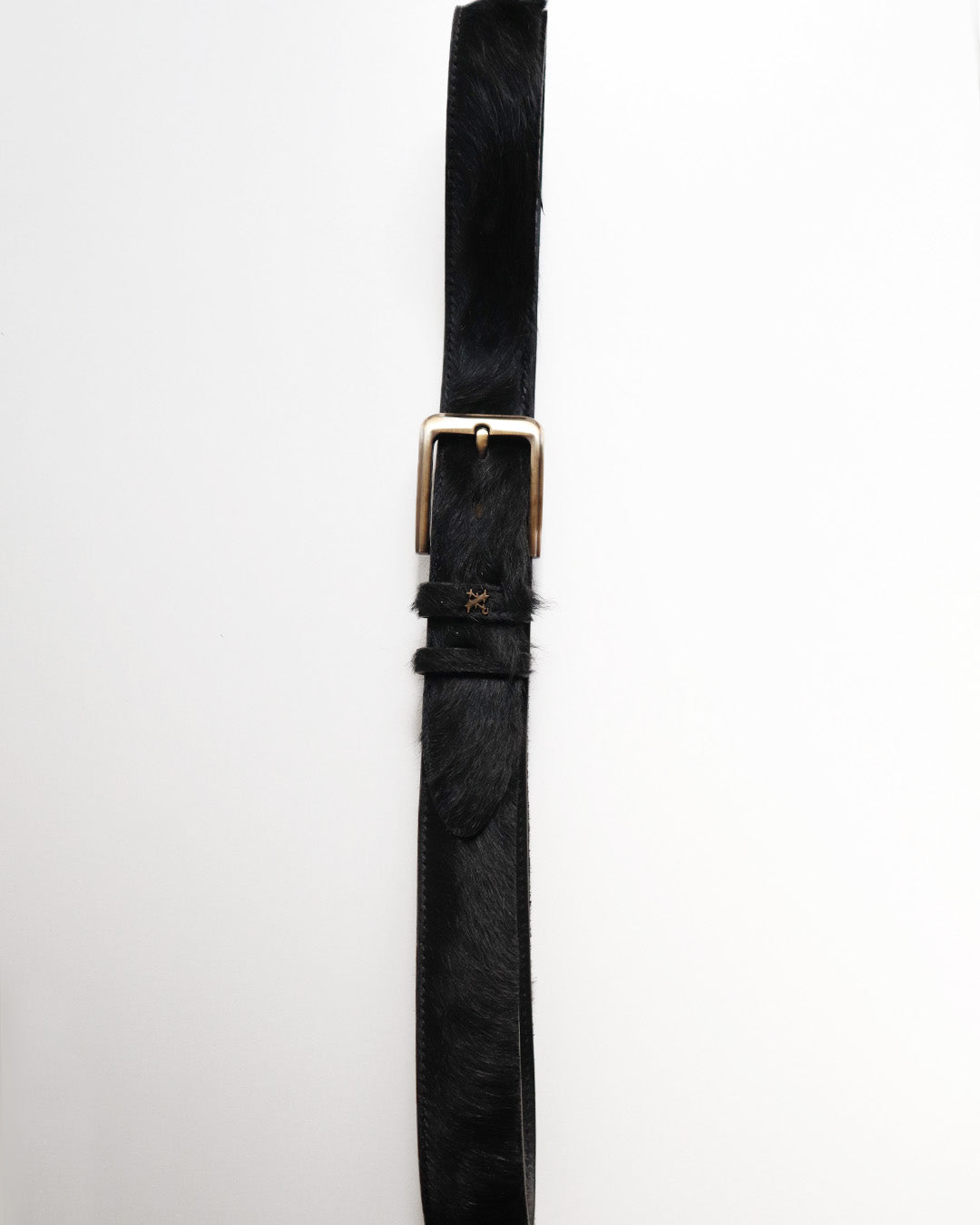 COWHIDE BELT BLACK