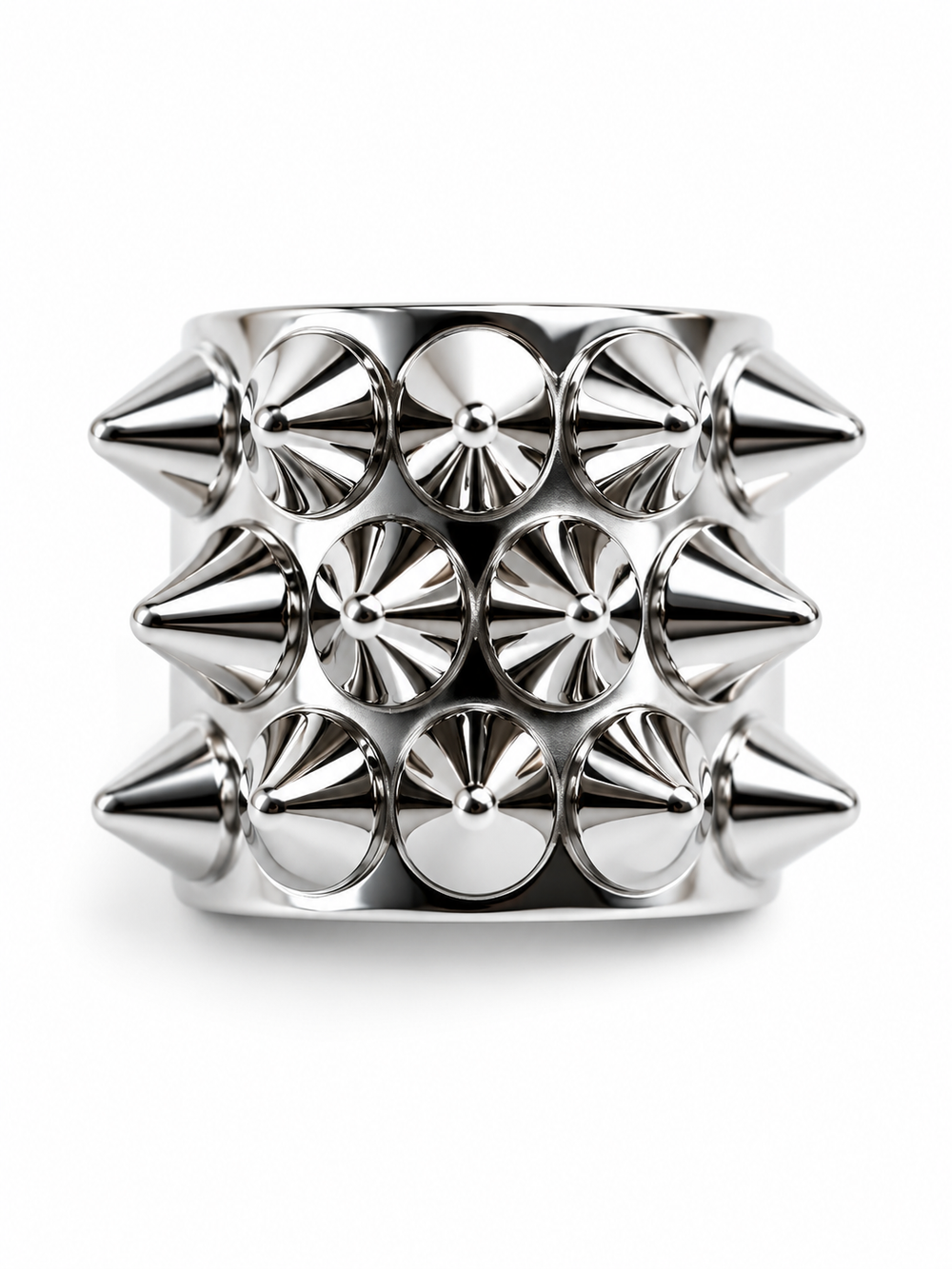 SPIKED RING SILVER