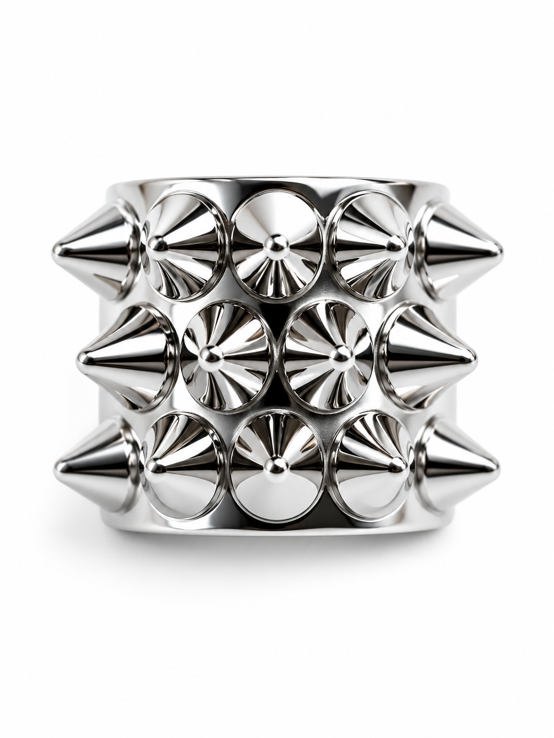 SPIKED RING SILVER