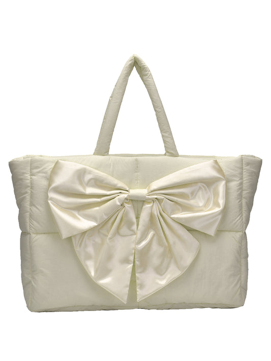 BOW TOTE CREAM
