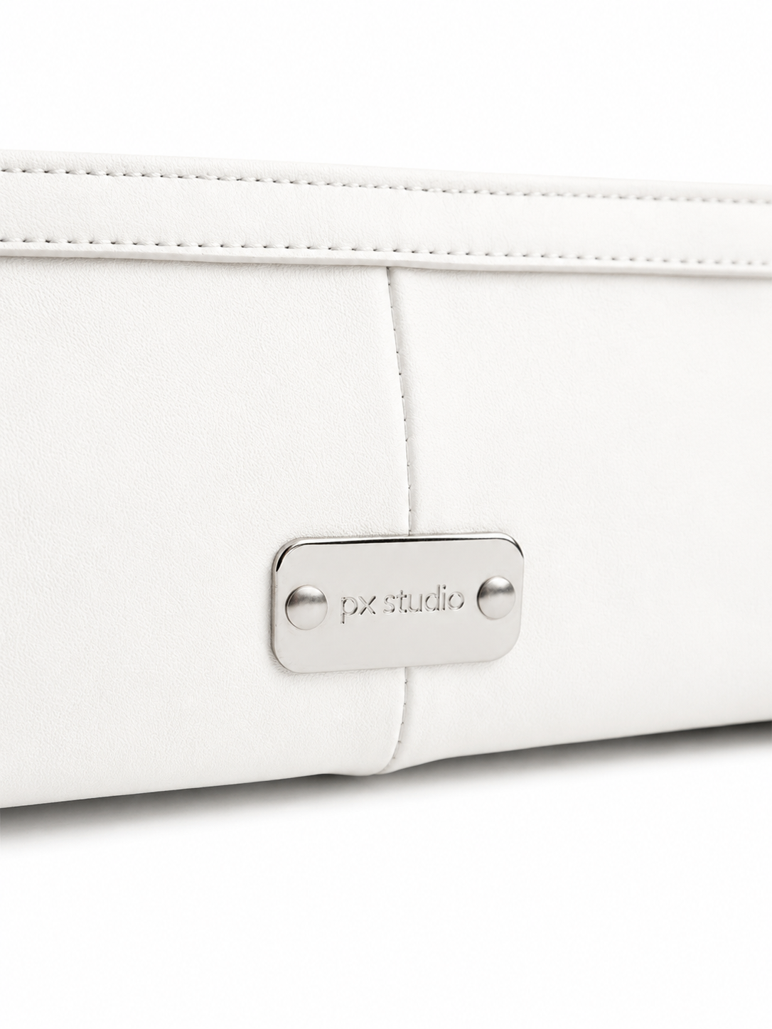 METRO LEATHER CLUTCH WHITE