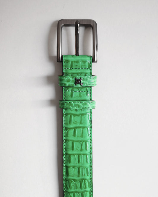 LEATHER CROC BELT