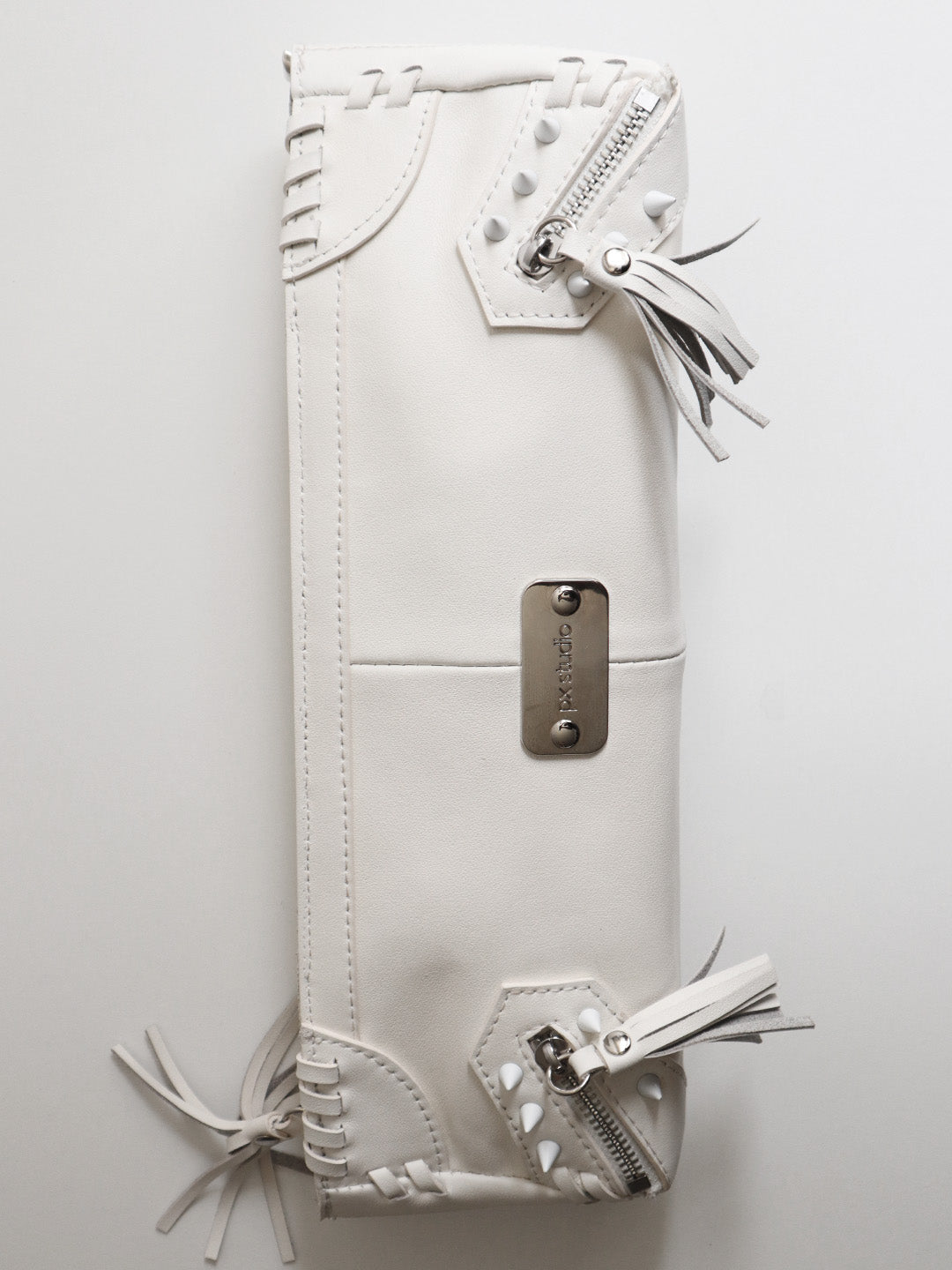 METRO LEATHER CLUTCH WHITE