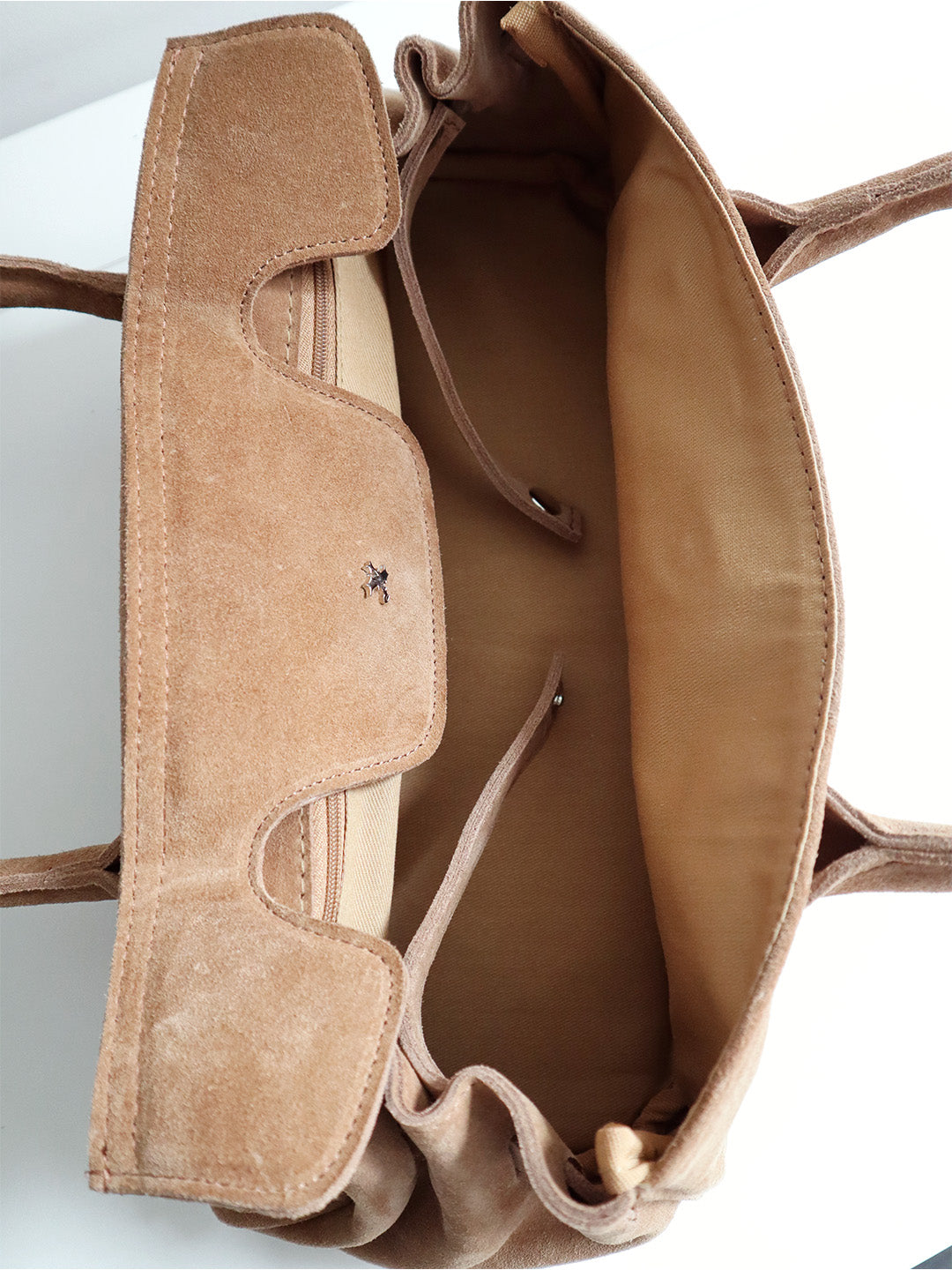 SUEDE CARRYALL MINI BEIGE