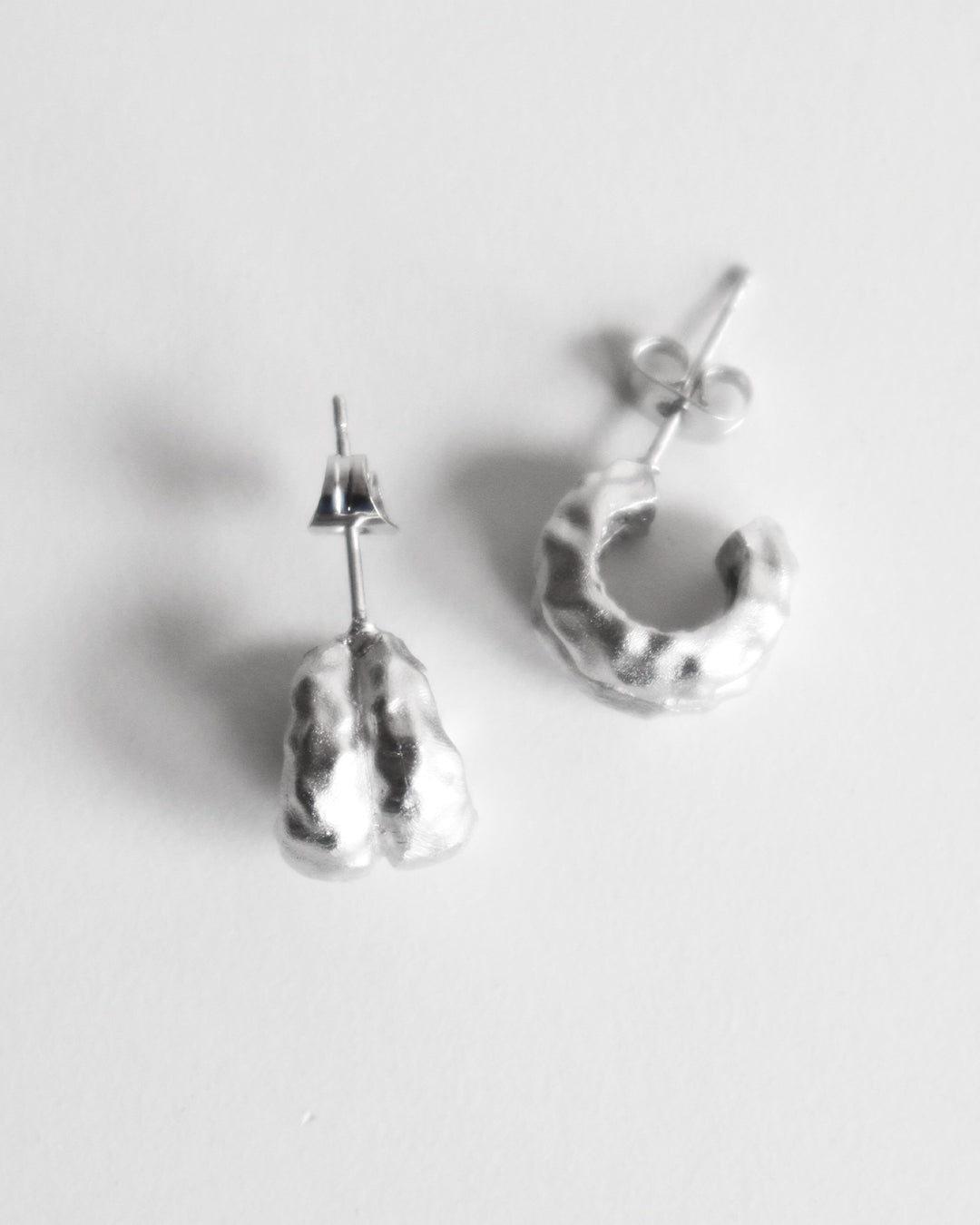 DOUBLE HOOP EARRINGS SILVER (MINIS)