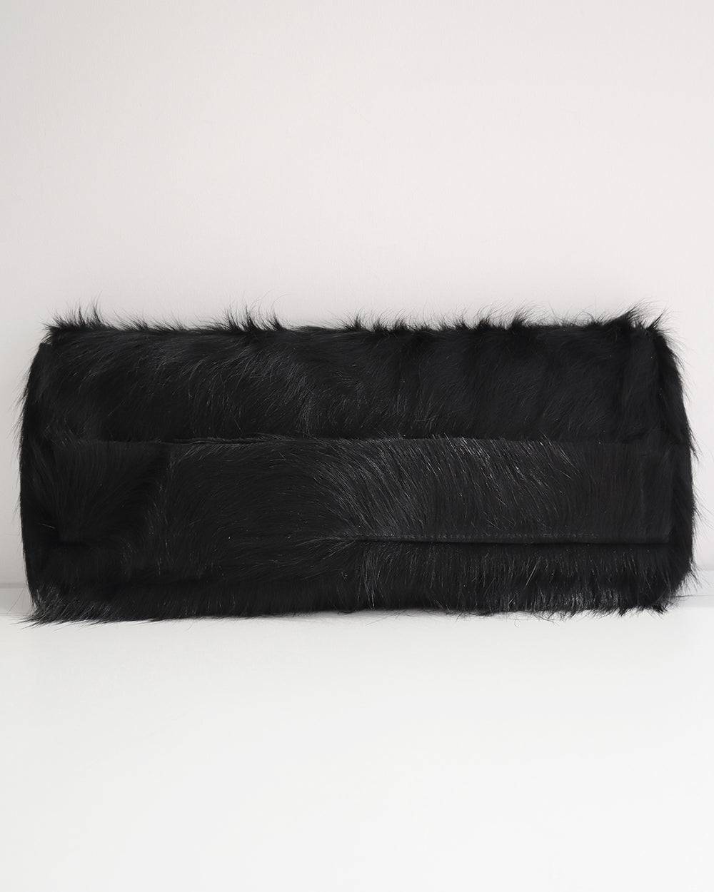PILLOW COWHIDE CLUTCH BLACK