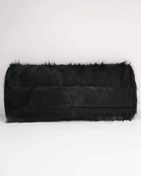 PILLOW COWHIDE CLUTCH BLACK