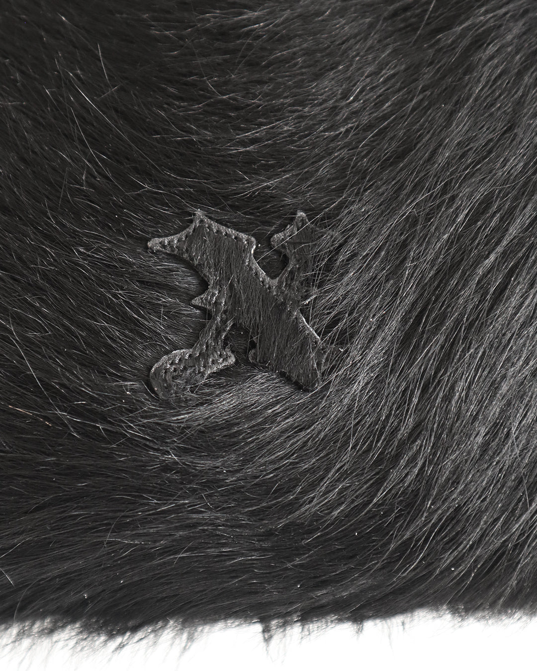 PILLOW COWHIDE CLUTCH BLACK