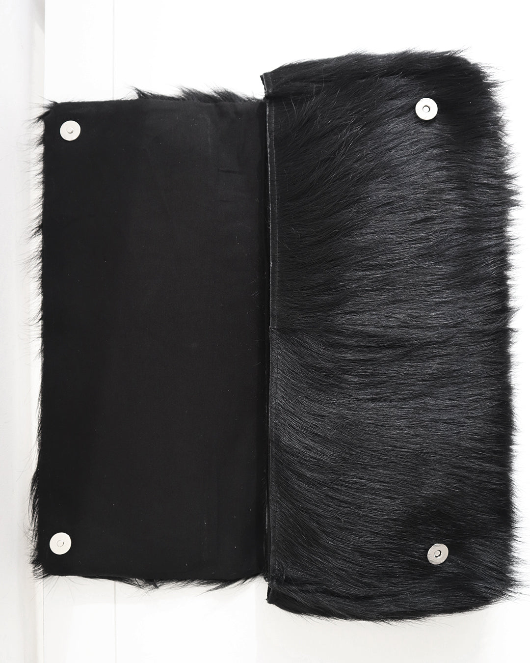 PILLOW COWHIDE CLUTCH BLACK