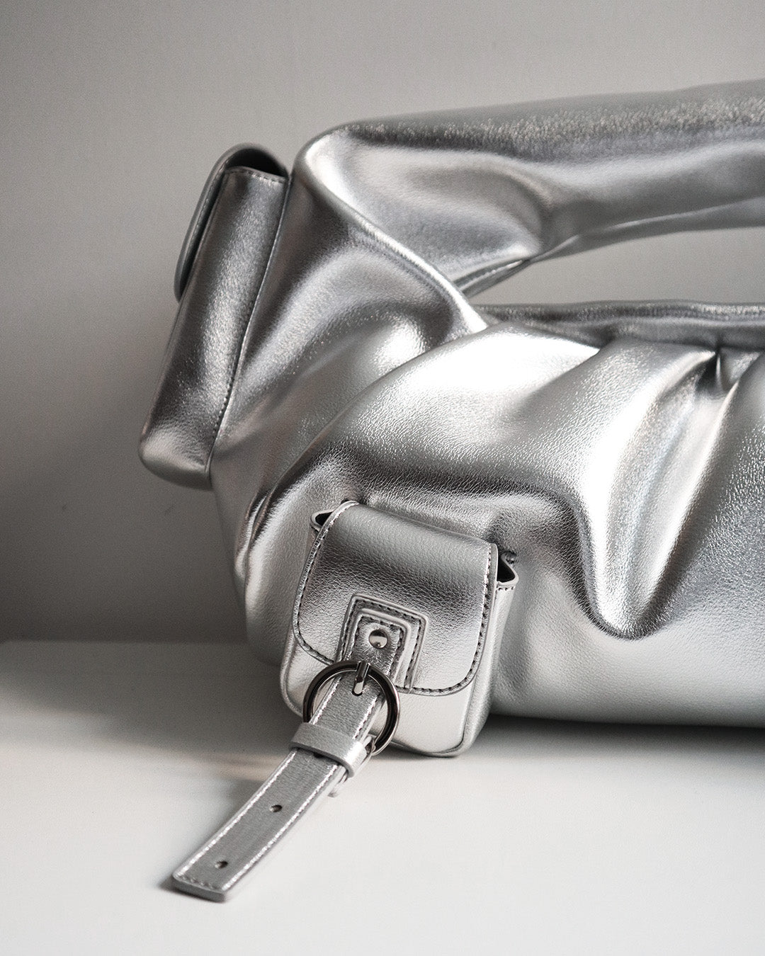 BETTY LEATHER BAG SILVER