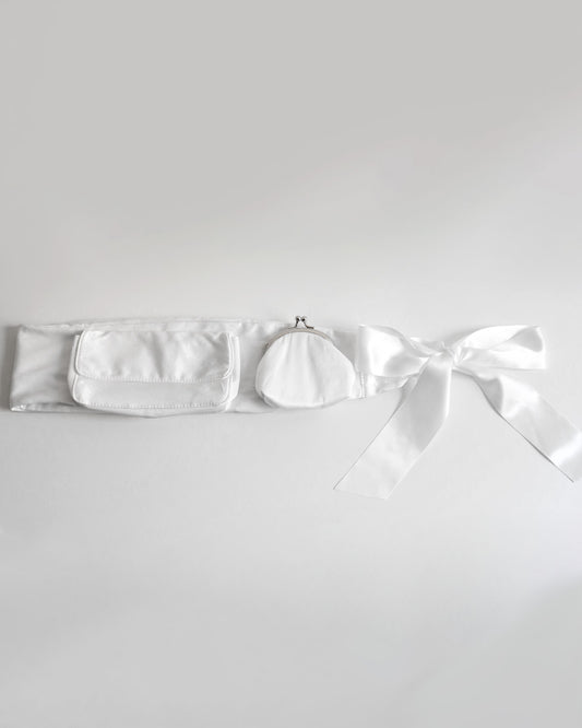 SILK POCKET BELT WHITE