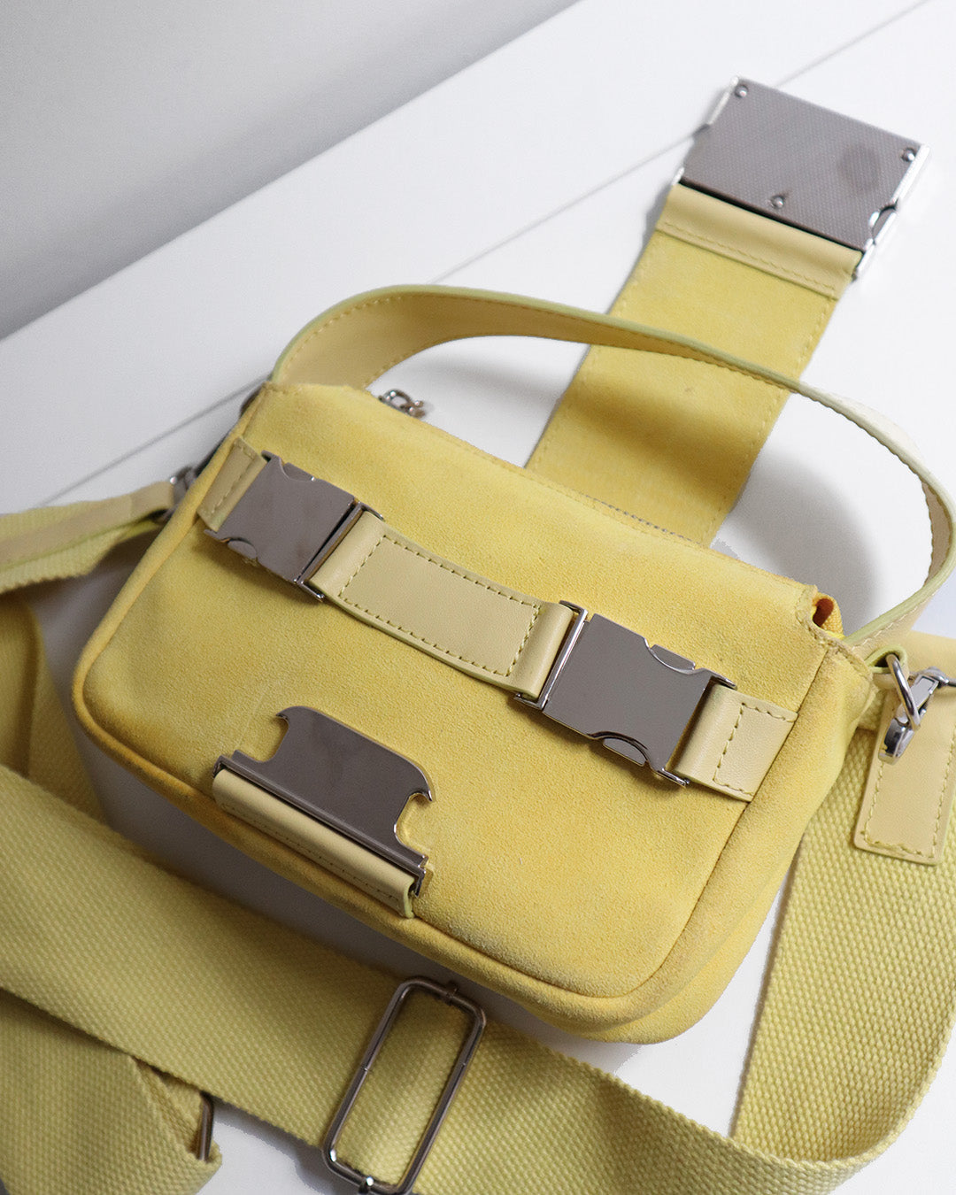 SNAP LEATHER BAG YELLOW