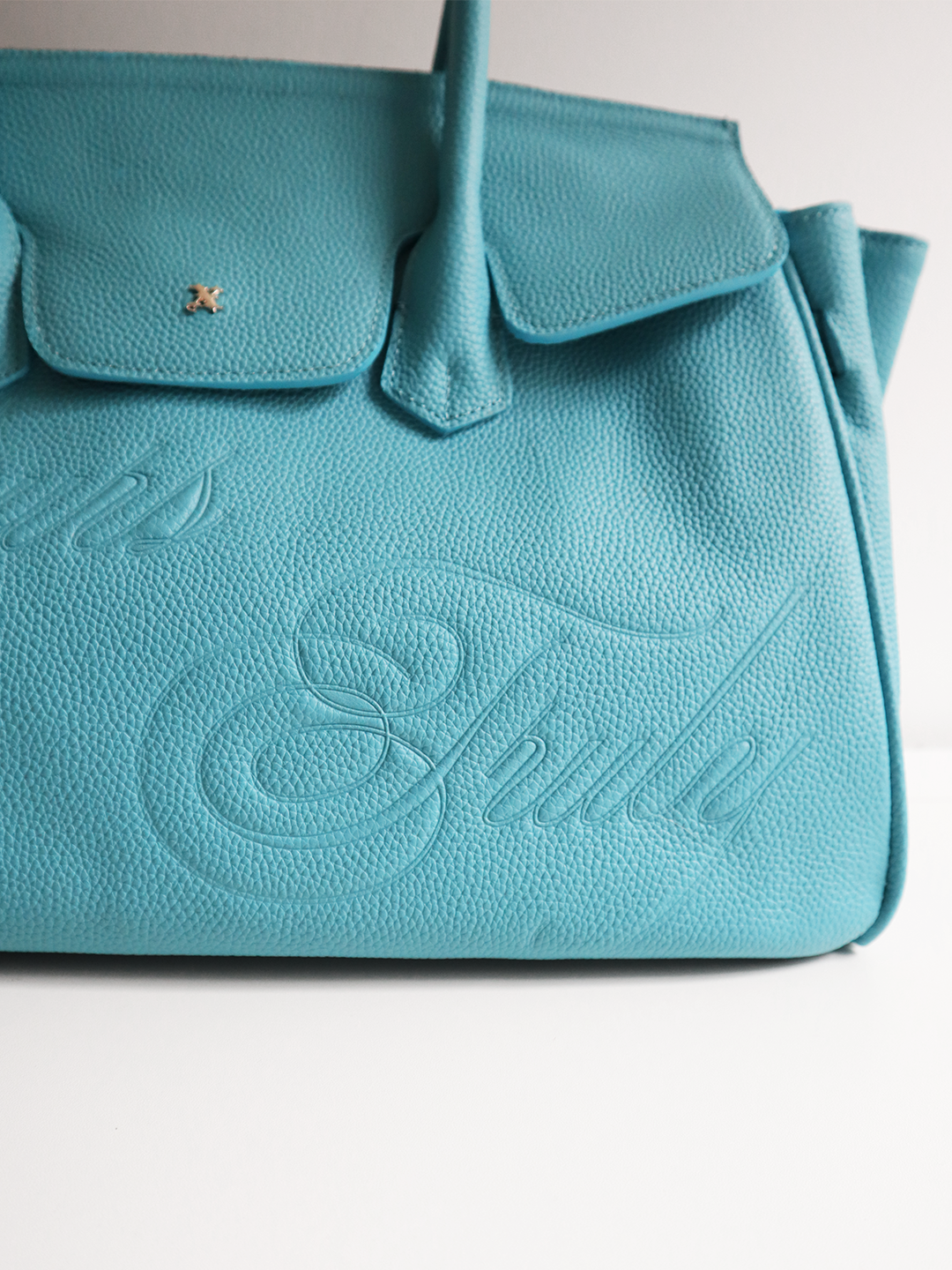 LEATHER CARRYALL TEAL