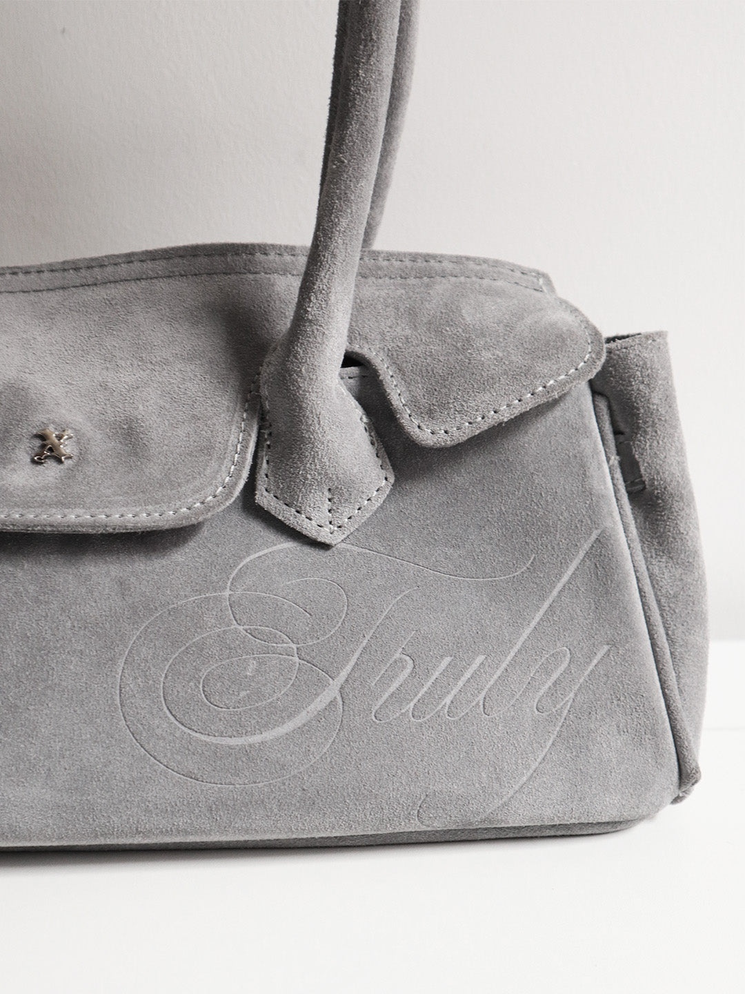 SUEDE CARRYALL MINI GREY